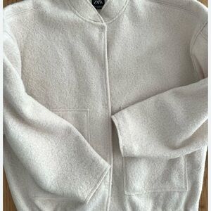 Zara Bomber 
 Zara Women's Soft Cream Teddy Jacket
